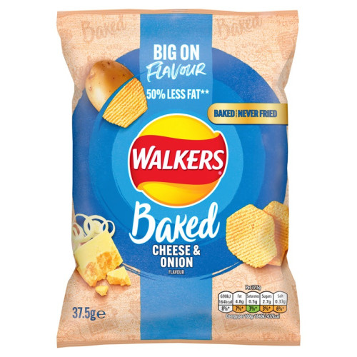 WALKERS BAKED CHEESE & ONION CRISPS 1x32x37.5G