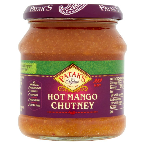 PATAK HOT MANGO CHUTNEY 1x6x340G