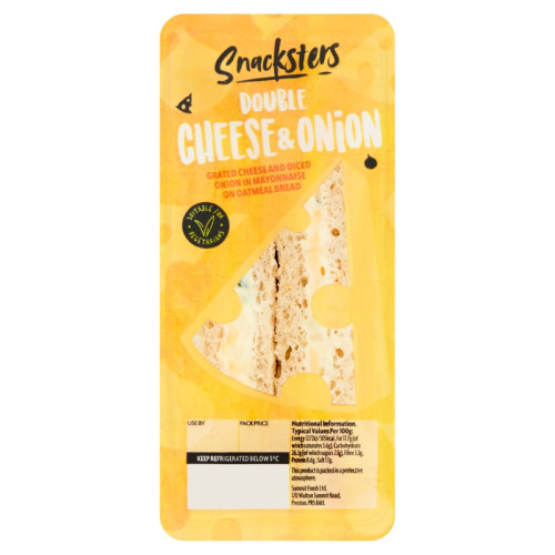 SNACKSTERS DOUBLE CHEESE ONION SANDWICH 1x158G