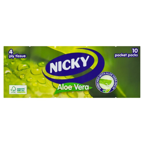 NICKY POCKET TISSUE 1x10x9s