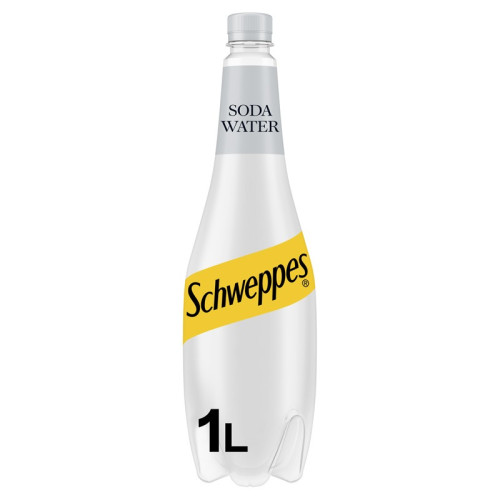 SCHWEPPES SODA WATER BOTTLE 1x6x1L