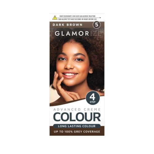 GLAMORIZE DARK BROWN HAIR DYE 5 1x40ML