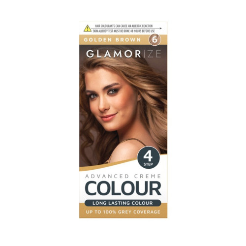 GLAMORIZE GOLD BROWN HAIR DYE 6 1x40ML