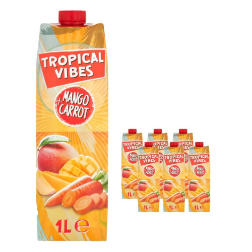 TROPICAL VIBES MANGO CARROT CARTON 1x6x1L