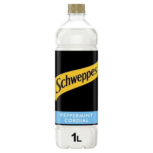 SCHWEPPES CORDIAL PEPERMINT BOTTLE 1x12x1L