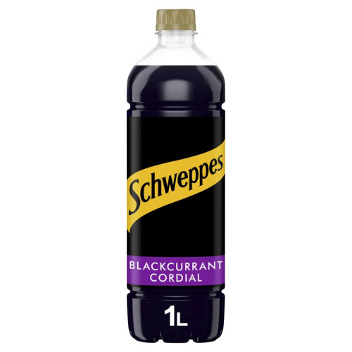 SCHWEPPES CORDIAL BLACKCURRANT BOTTLE 1x12x1L