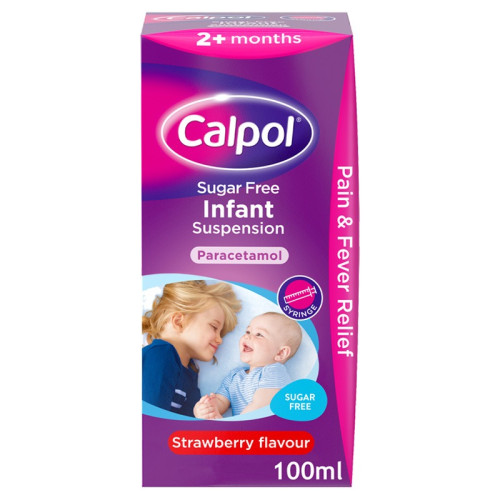 CALPOL SUGAR & COLOUR FREE INFANT SUSPENSION PARACETEMOL 2 MONTHS + 1x6x100ML