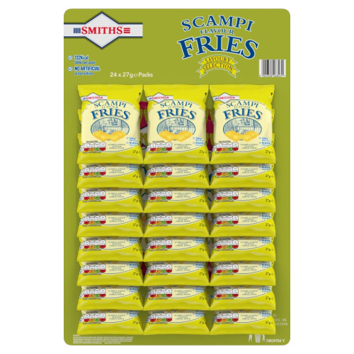 SMITHS FRIES SCAMPI CRISPS CARD 1x24x27G