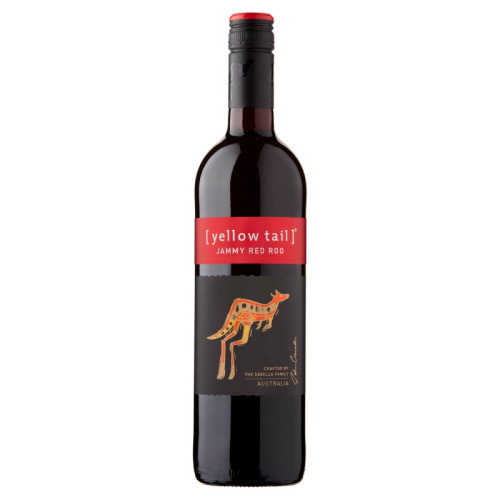 YELLOW TAIL JAMMY RED ROO RED WINE BOTTLE 6x75CL