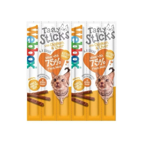 WEBBOX CHICKEN LIVER CAT FOOD 1x12x6s