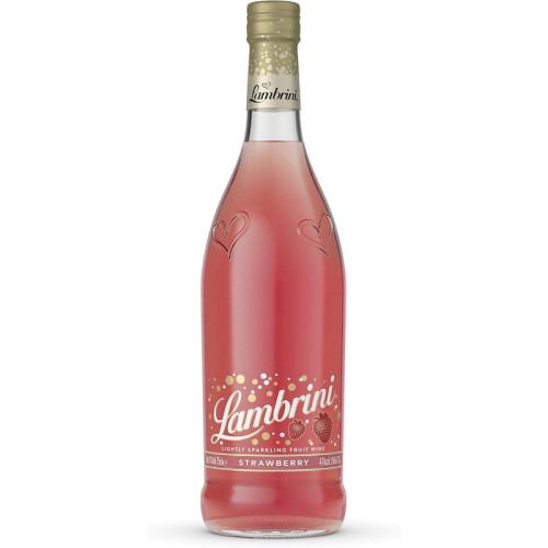 LAMBRINI STRAWBERRY WHITE WINE BOTTLE 1x75CL
