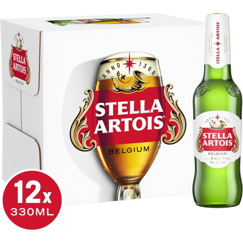 STELLA ARTOIS PREMIUM LAGER BOTTLE 1x12x330ML
