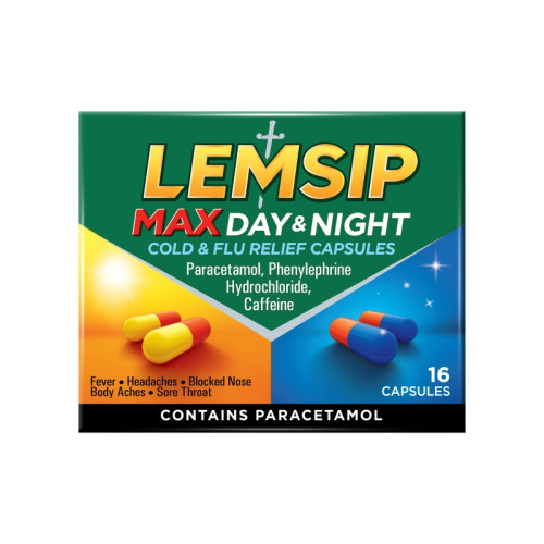 LEMSIP MAX DAY & NIGHT CAPSULES 1x6x6s
