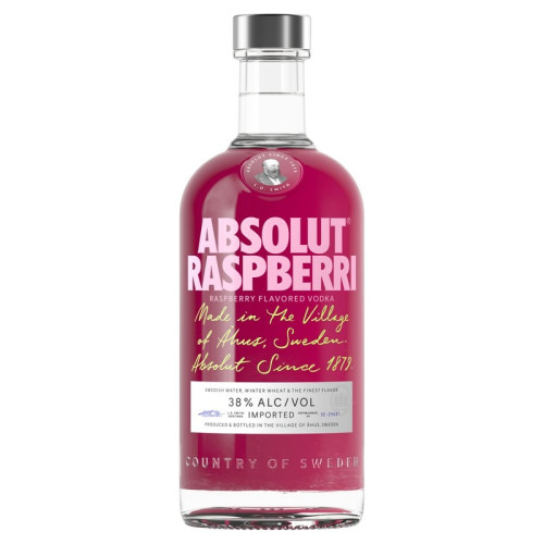 ABSOLUT RASPBERRY VODKA BOTTLE 6x70CL