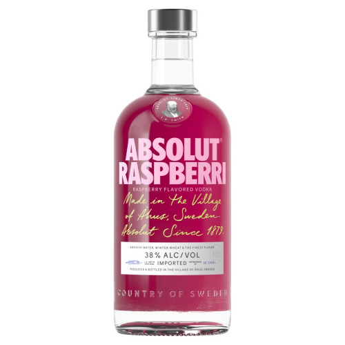 ABSOLUT RASPBERRY VODKA BOTTLE 1x70CL