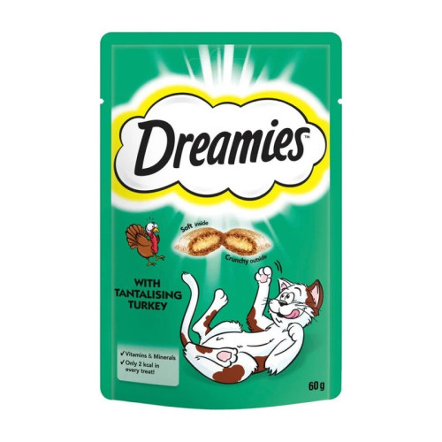 DREAMIES WITH TANTALISING TURKEY CAT TREAT 1x8x60G