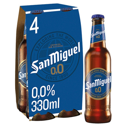 SAN MIGUEL PREMIUM LAGER 4 PACK BOTTLE 1x6x330ML
