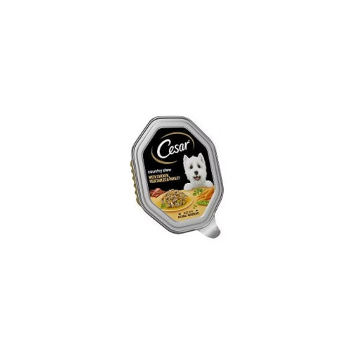 CESAR COUNTRY STEW CHICKEN & VEG GRAVY DOG FOOD 1x14x150G