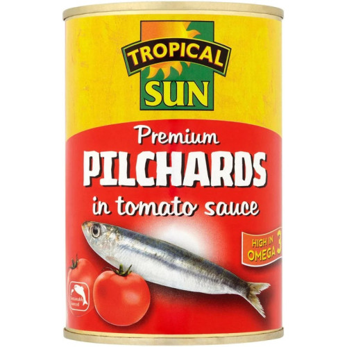 TROPICAL SUN PREMIUM PILCHARD IN TOMATO SAUCE 1x6x400G