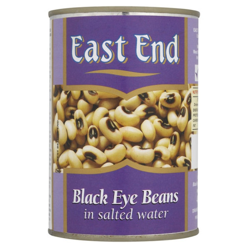 EAST END BLACK EYE BEANS IN SALTED WATER TIN 1x12x400G
