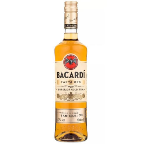 BACARDI CARTA ORO SUPERIOR GOLD DARK RUM BOTTLE 1x70CL