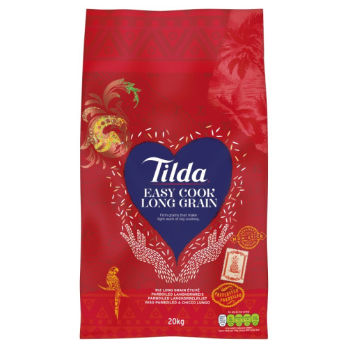 TILDA LONG GRAIN EASY COOK RICE 1x20KG