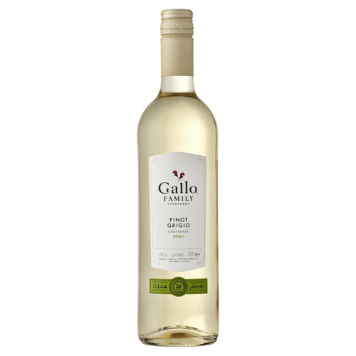 GALLO FAMILY VINEYARDS PINOT GRIGIO WHITE WINE BOTTLE 6x75CL