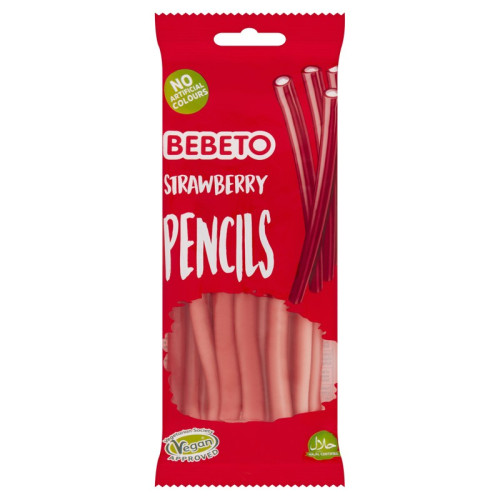 BEBETO STRAWBERRY PENCILS SWEETS 1x12x160G PMP &Acirc;&pound;1