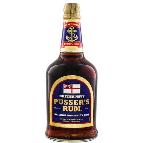 PUSSERS BLUE LABEL RUM BOTTLE 1x70CL