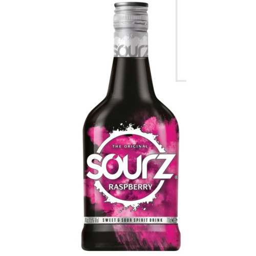SOURZ RASPBERRY LIQUEUR BOTTLE 6x70CL