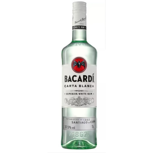 BACARDI ORIGINAL WHITE RUM BOTTLE 6x1L