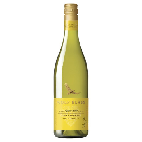 WOLF BLASS YELLOW LABEL CHARDONNAY WHITE WINE BOTTLE 6x75CL