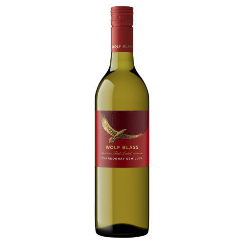 WOLF BLASS RED LABEL CHARDONNAY WHITE WINE BOTTLE 1x75CL