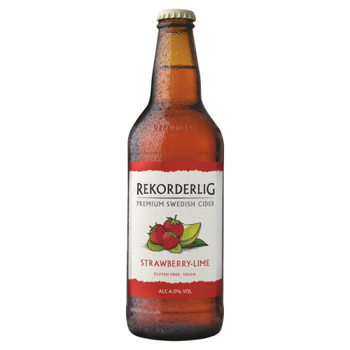 REKORDERLIG STRAWBERRY LIME CIDER BOTTLE 1x15x500ML