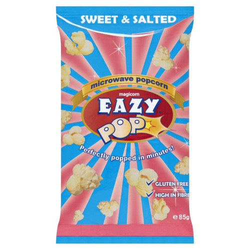 EASYPOP MICROWAVE SWEET & SALTED POPCORN 1x16x85G