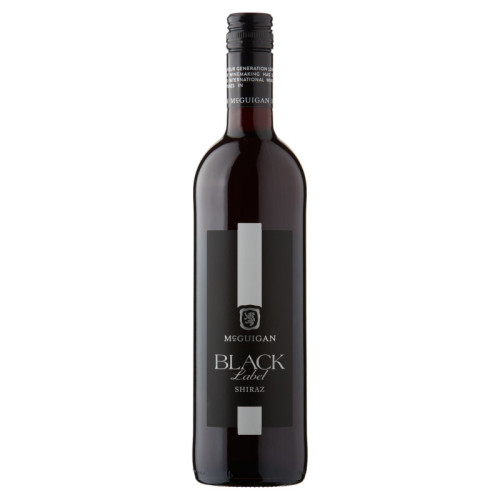 MCGUIGAN BLACK LABEL SHIRAZ RED WINE BOTTLE 1x75CL