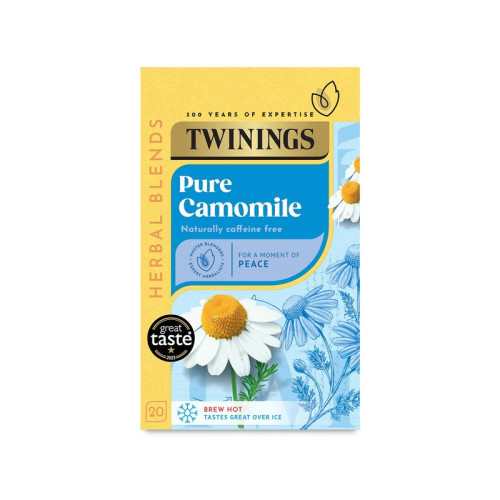 TWININGS PURE CAMOMILE TEA BAGS 1x4x20s