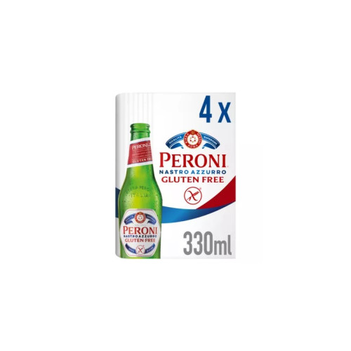 PERONI NAZZURO LAGER 4 PACK BOTTLE 1x6x330ML
