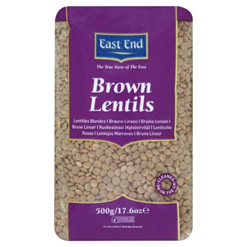 EAST END BROWN LENTILS B PACK 1x6x500G