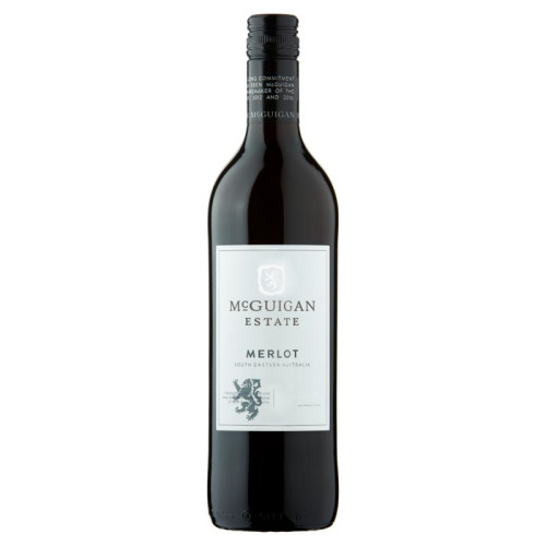 MCGUIGAN BLACK LABEL MERLOT RED WINE BOTTLE 6x75CL