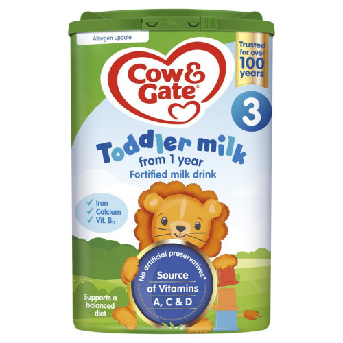 COW & GATE TODDLER FORTIFIED MILK POWDER 3 6x800G