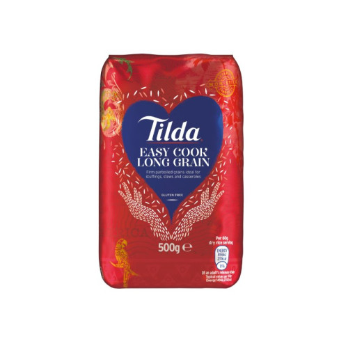 TILDA LONG GRAIN EASY COOK RICE 1x10x500G