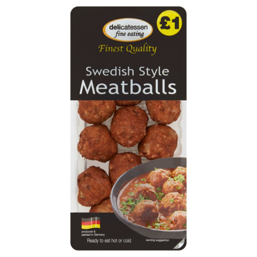 DELICATESSAN FINEST QUALITY SWEEDISH MEATBALLS 1x200G PMP &Acirc;&pound;1