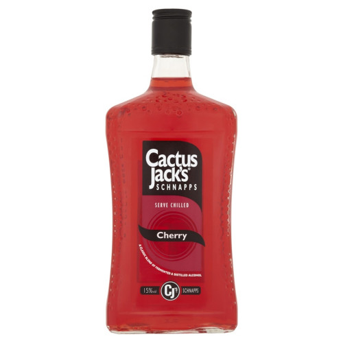 CACTUS JACKS SCHNAPPS CHERRY LIQUEUR BOTTLE 1x70CL