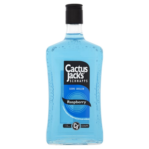 CACTUS JACKS SCHNAPPS RASPBERRY LIQUEUR BOTTLE 6x70CL