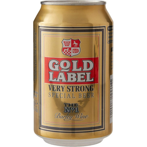 GOLD LABEL BARLEY 7.5% BEER CAN 1x24x330ML