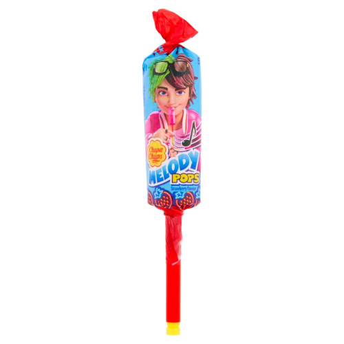 CHUPA CHUPS MELODY POPS STRAWBERRY LOLLIPOP 1x48x15G