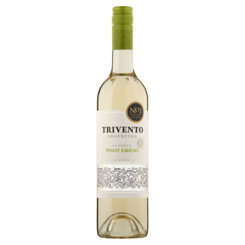 TRIVENTO PINOT GRIGIO WHITE WINE BOTTLE 6x75CL