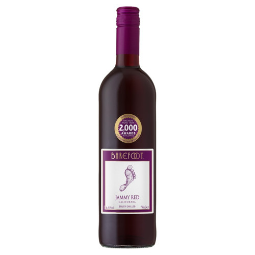 BAREFOOT JAMMY RED RED WINE BOTTLE 1x75CL