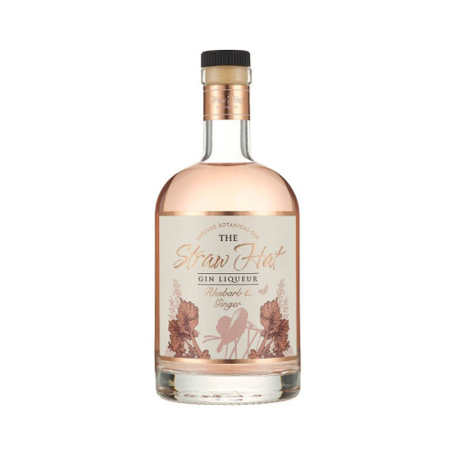 THE STRAW HAT GIN RHUBARB GINGER LIQUEUR BOTTLE 1x50CL